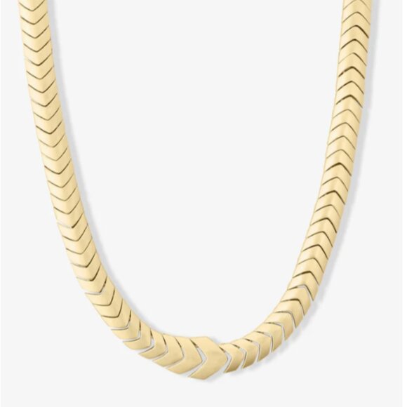 Melinda Maria Serpent Herringbone Collar Gold - Picture 3 of 4